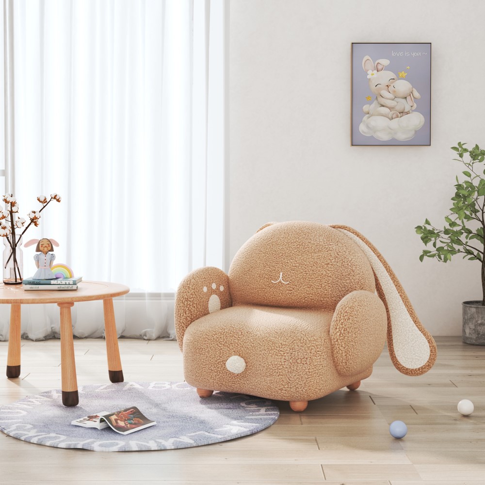 Brown Floppy Eared Bunny Sofa - kids furniture | Aesthetik Kids