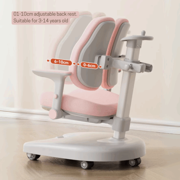 Noto Adjustable Study Chair - (Pink & Blue) - Image 13