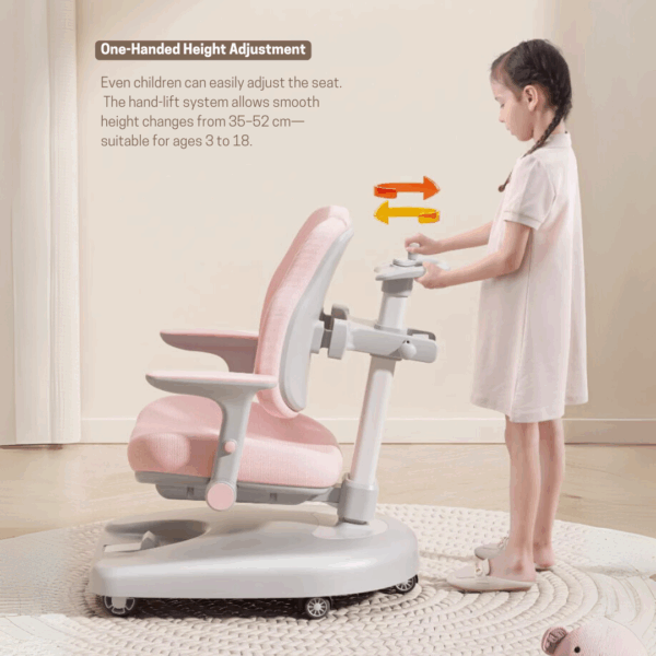 Noto Adjustable Study Chair - (Pink & Blue) - Image 11